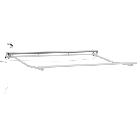 Elektrische Markisenrahmen mit LEDs Weiß 2,5 x 2 m Aluminium vidaXL
