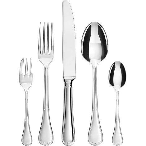 Service de couverts GRÄWE Bayreuth, 10 pièces, pour 2 personnes, argent, acier inoxydable poli (1/5)