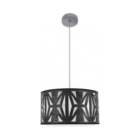 Colgante 1luz xE27 modelo Katerina Cromo/madera Negra Regulable FABRILAMP (1/2)