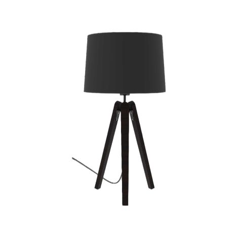 Lampe design, Lampe trépied essence déco Noir en Wood, Aluminor (1/4)