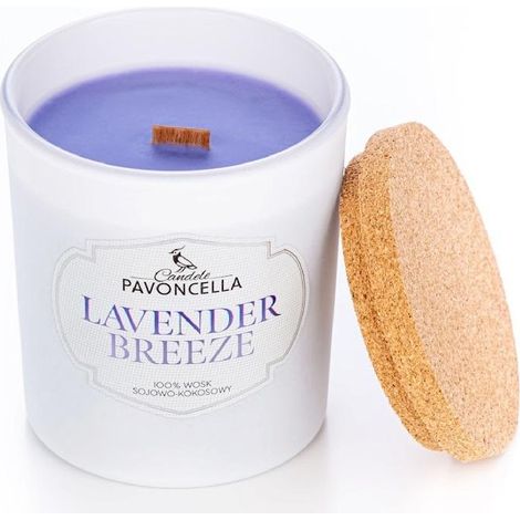 Candela di soia bianca "Brezza di Lavanda" 135 g