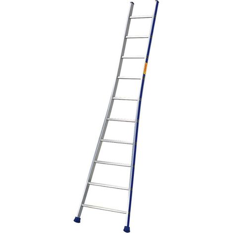 TUBESCA-Comabi - Échelle Simple Aluminium Base Évasée Platinium - Longueur de 2m à 5m - L 4,91 m