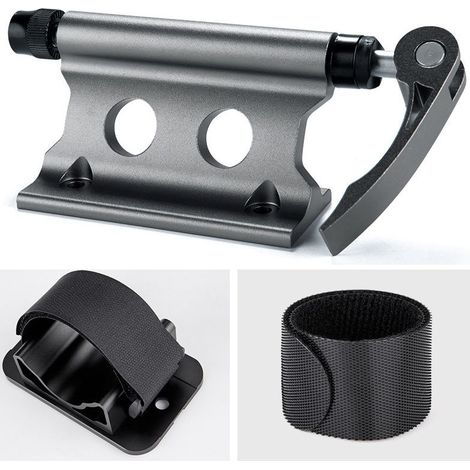 Support de montage de fourche de vélo(Titane), support de montage de fourche de vélo en alliage d'aluminium avec tige à dégagement rapide, porte bagages à clip fixe pour fourche avant de vélo pour (1/5)