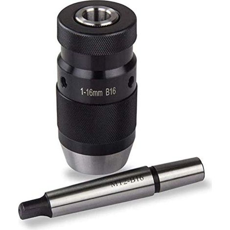 Mandrin de perçage pour tour en acier à serrage automatique sans clé – Queue MT2-B16 – Pointe tournante 16 mm MK2 (1/3)
