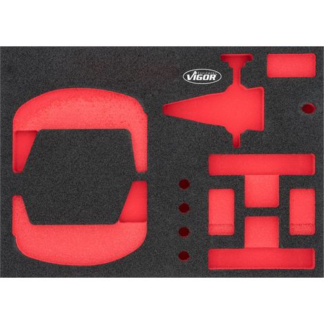 Vigor Insert de espuma bimaterial bicolor para herramientas