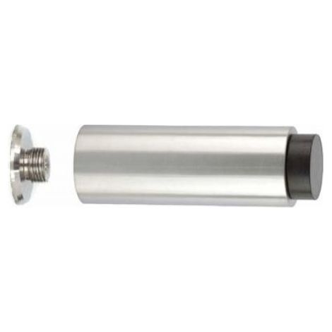 Butoir De Porte - Acier Inoxydable V2A AISI 304 - Embout Caoutchouc Naturel - Fixation Murale Discrète - Pour Porte Fenêtre Pare-Douche Verre - 1 Pièce