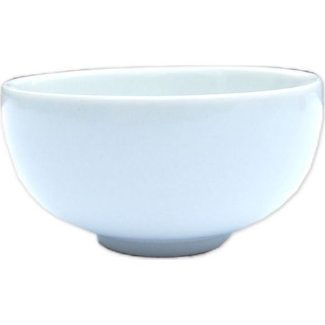 Bol à raser en porcelaine blanche pot rond pour faire mousser le savon à barbe Ø 8,5 cm - PANGIVO (1/2)