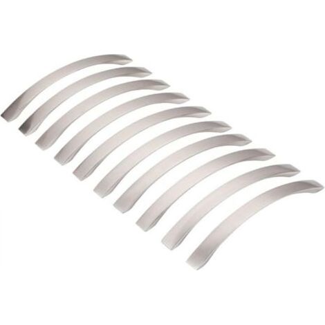 10 x Kitchen Cabinet Door Handles Cupboard Drawer Bedroom with Screws, Hole Distance 160 mm (1/5)