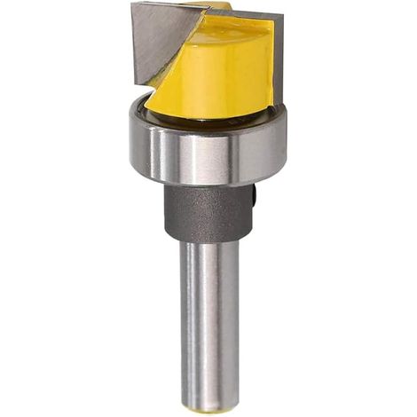 8 mm Tige Fraise à Surfacer Fraise à Raboter avec Roulement à Billes Fraise à Affleurer Fraise a Copier Carbure de Tungstène Fraise Defonceuse a Bois Routeur Bits Fraise de Nettoyage du Fond (1/5)