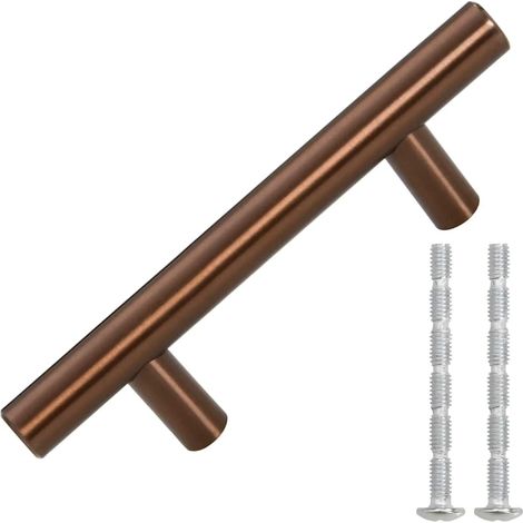 vidaXL Poignées d'armoire 10 pcs bronze 64 mm acier inoxydable