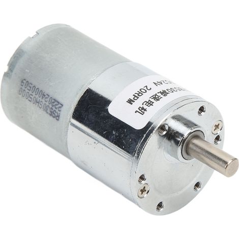 Moteur à engrenages DC 24V, couple élevé, vitesse réglable 20 tr/min, micro-réducteur 37B530 pour automatisation industrielle, haute précision. (1/5)