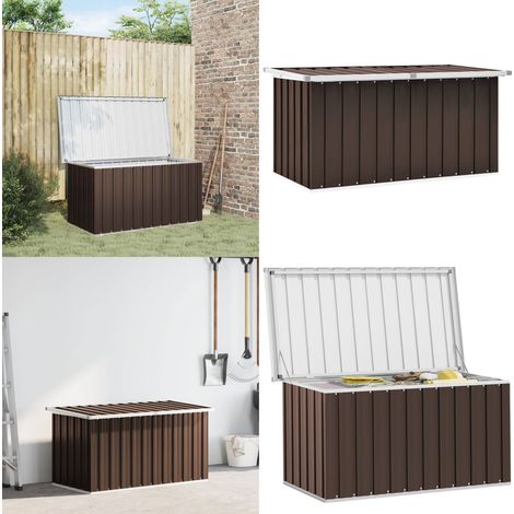 Baule da giardino marrone 129x67x65 cm - Armadio da giardino - Armadio da patio