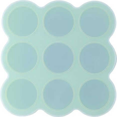 Contenedor de almacenamiento de alimentos para bebés de silicona Cubeta para congelar leche materna Comida complementaria para bebés con tapa de silicona (1/4)