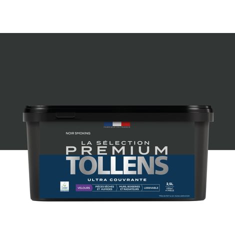 Tollens - Peinture intérieure couleurs - La Sélection Premium Velours - Ultra Couvrante - Noir Smoking 2,5 L - 30m²