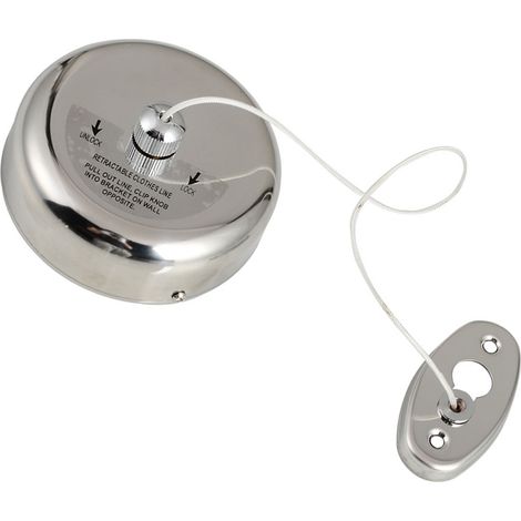 Ausziehbarer Wäschetrockner aus Edelstahl, robust, 10 kg Tragkraft, 2,8 m Kabel, Wäscheständer für Dusche/Dusche (1/5)