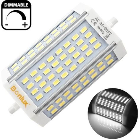 LED R7S 30W Dimmable Ampoule Doublé Extrémités J118 LED Projecteur Blanc froid 6000k Remplacement de 300W R7S Ampoule (1/4)