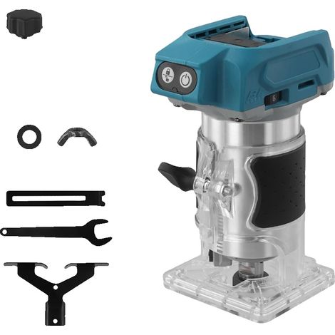 Fresadora eléctrica, 5 velocidades ajustables, potente motor sin escobillas, 800 W. (1/2)