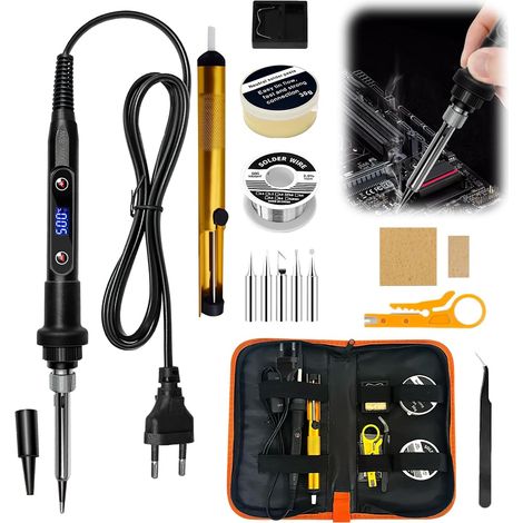 Fer à Souder 80W - Kit Complet - Écran LCD - Température Réglable - Pour Électronique et Bricolage (1/5)