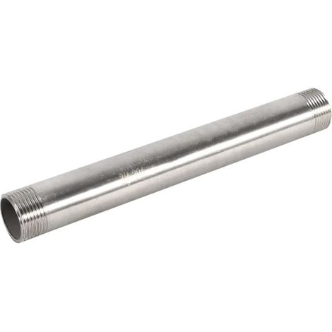 Mamelon - Tubes et tuyaux en acier inoxydable Raccords SS304 200mm BSP 1/4" 1/2" 3/4" 1" Homme X fileté mâle de raccords de tuyauterie (1Pc) (Taille : 3/4"BSP) (1/5)