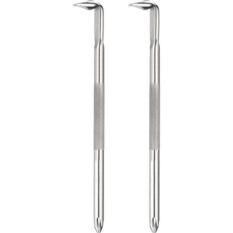 2PCS Tournevis Décalé PH2/SL6 À Angle Droit 5.91" Argenté (1/5)