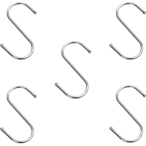 5 Pièces Crochets Acier Inoxydable, Crochet de Suspension, Crochets de Cuisine, pour Salle de Bain, Cuisine, Chambre à Coucher (1/4)