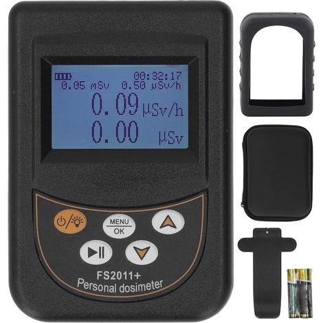 Détecteur de rayonnement nucléaire FS2011 avec pile, moniteur portatif de rayons radioactifs, compteur Geiger pour mesure de dose (1/5)