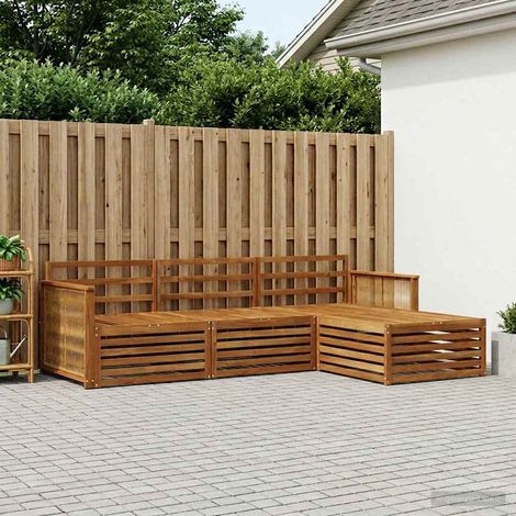 vidaXL Outdoor-Sofagarnitur Natur 249 x 162,5 x 73 cm (1/5)