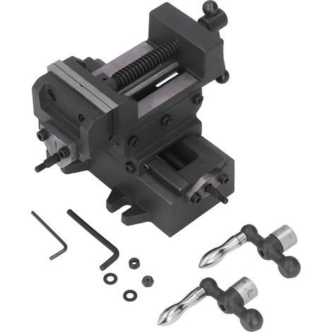 3-inch cast steel cross slide vise, high-precision workbench for milling and drilling (1/5)