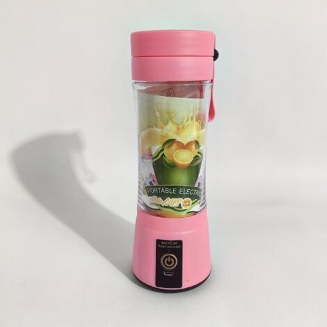 Blender Portable Fresh Juice Blender Mixeur Smoothie USB Rechargeable Mixer Blender pour Fresh Juice Smoothie Shakes Bébé Presse Fruits Portatif de Voyage à Domicile (rose) (1/4)