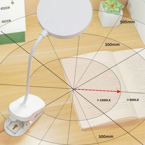 Lampe de bureau à clipser Clip LED lampe de bureau USB soins des yeux lampe de lecture de deco lampe Type de branchement (1/4)