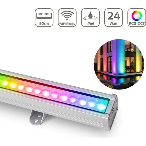 MiBoxer RGB+CCT LED Wallwasher WiFi Fassadenstrahler 230V IP66 - Ausführung: 24W 50cm RL3-24 (1/5)