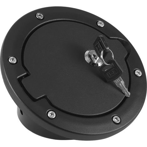 Fuel Tank Replacement with Lock for JK 2007-2017, 2-Door, 4-Door, Aluminum Alloy Gas Cover, Direct Fit, No Drilling Required (1/5)