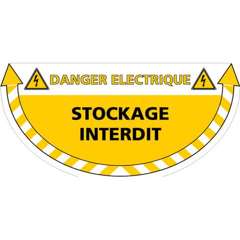 ADHESIF SOL ANTIDERAPANT SIGNALISATION STOCKAGE INTERDIT DANGER ELECTRIQUE (G1375)