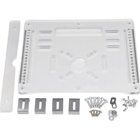 Plaque de base en acrylique pour machine de découpe de 10 cm, insert de fraisage du bois, support arrière de table de travail du bois