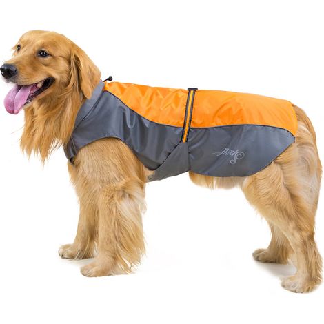 1 Manteau de pluie, imperméable, réfléchissant, doublure mesh, pour chien moyen et grand, randonnée extérieure (1/5)