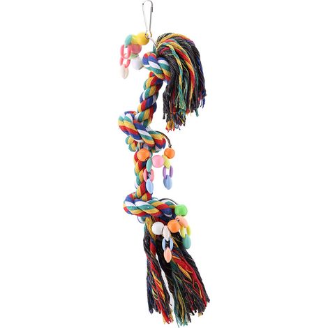 Jouet à Mâcher pour Perroquet avec Porte-Crochet - Amusement et Jeu pour Oiseaux (1/5)