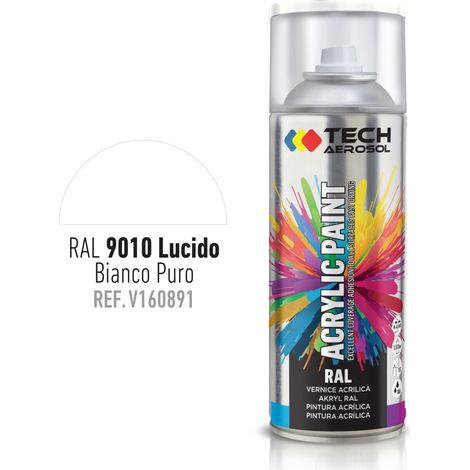 SPRAY ACRILICO BIANCO LUCIDO 400ML RAL 9010.