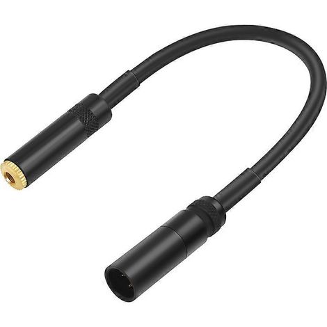 Câble adaptateur audio Mini XLR mâle vers TRS femelle 1/8", adapté aux appareils photo et aux microphones sans fil. (1/5)