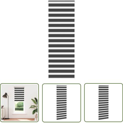 vidaXL Zebrarollo Schwarz 70x230 cm Stoffbreite 65,9 cm Polyester (1/5)