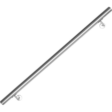 Wolketon Pasamanos de acero inoxidable V2A para escaleras - Soporte mural, elección 110 cm