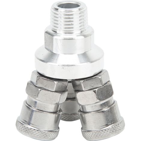Raccord rapide universel à 3 voies, filetage mâle pivotant, pour compresseur d'air G1/2 (1/5)
