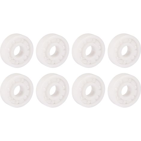 8pcs White Color ZrO2 Full Ceramic Miniature 608 Ball Bearing 8x22x7mm (1/5)