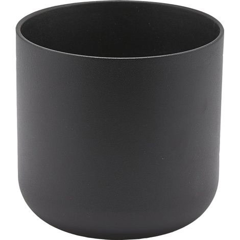 Porta vaso in ceramica "Classic" piccolo da esterno ed interno moderno -Ø 18.5 x h 18 cm / Antracite (1/4)