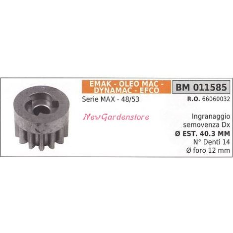 Ingranaggio ruota semovenza DX EMAK rasaerba tosaerba serie MAX 011585