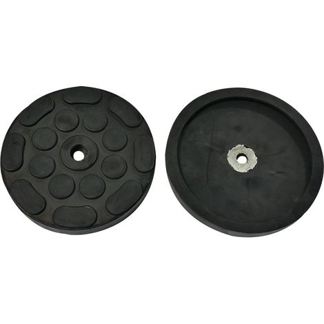 Tampon caoutchouc rond avec renfort rondelle métallique ø120x4mm pour pont élévateur ATH, Hofmann, Hermann, JAB Becker - EG 1150 - CLAS Equipements (1/2)