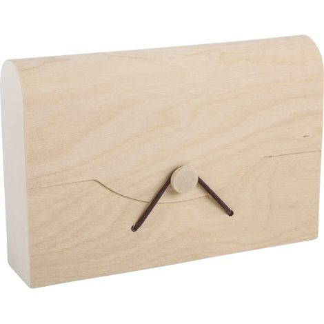 RAYHER - BOX IN LEGNO NATURALE DA DECORARE - BALSA MORBIDA 18X12X4CM