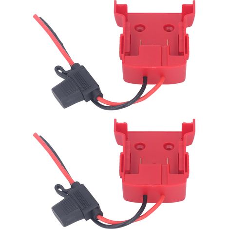 Lot de 2 adaptateurs pour roue électrique Miwochi M18, connecteur d'alimentation 18 V avec fusible et bornier (1/5)