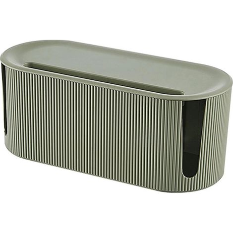 Boîte de rangement de câbles avec couvercle, idéale pour dissimuler les multiprises et les câbles d'alimentation. Haute qualité. (1/4)