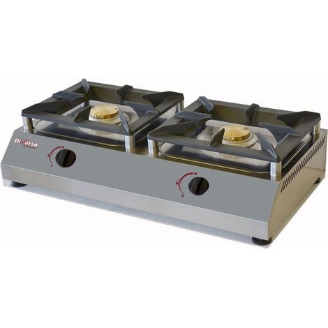 Réchaud de table gaz 2 feux vifs 5 kw - Diverso