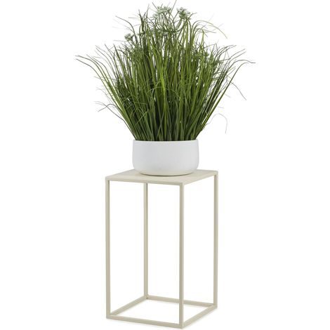 Soporte de pie color crema para flores, 40 cm